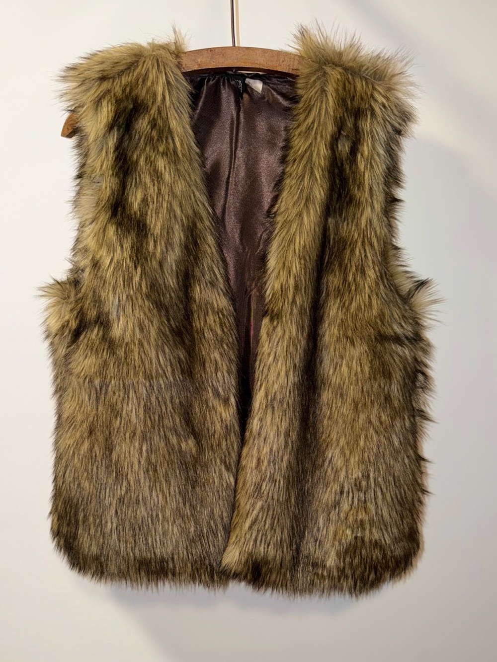 Divided Olive Faux Fur Vest